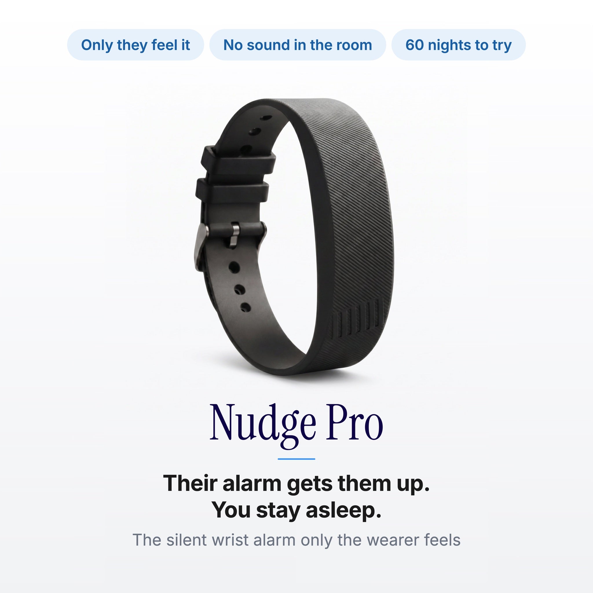 Nudge Pro — Silent Vibrating Wrist Alarm