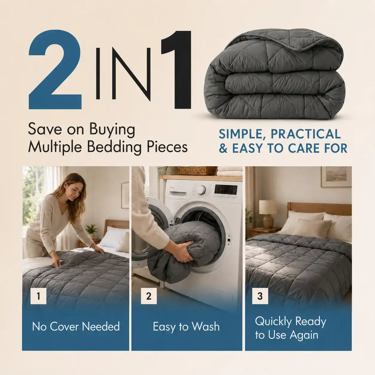 Product specs — sizes, temperature, care