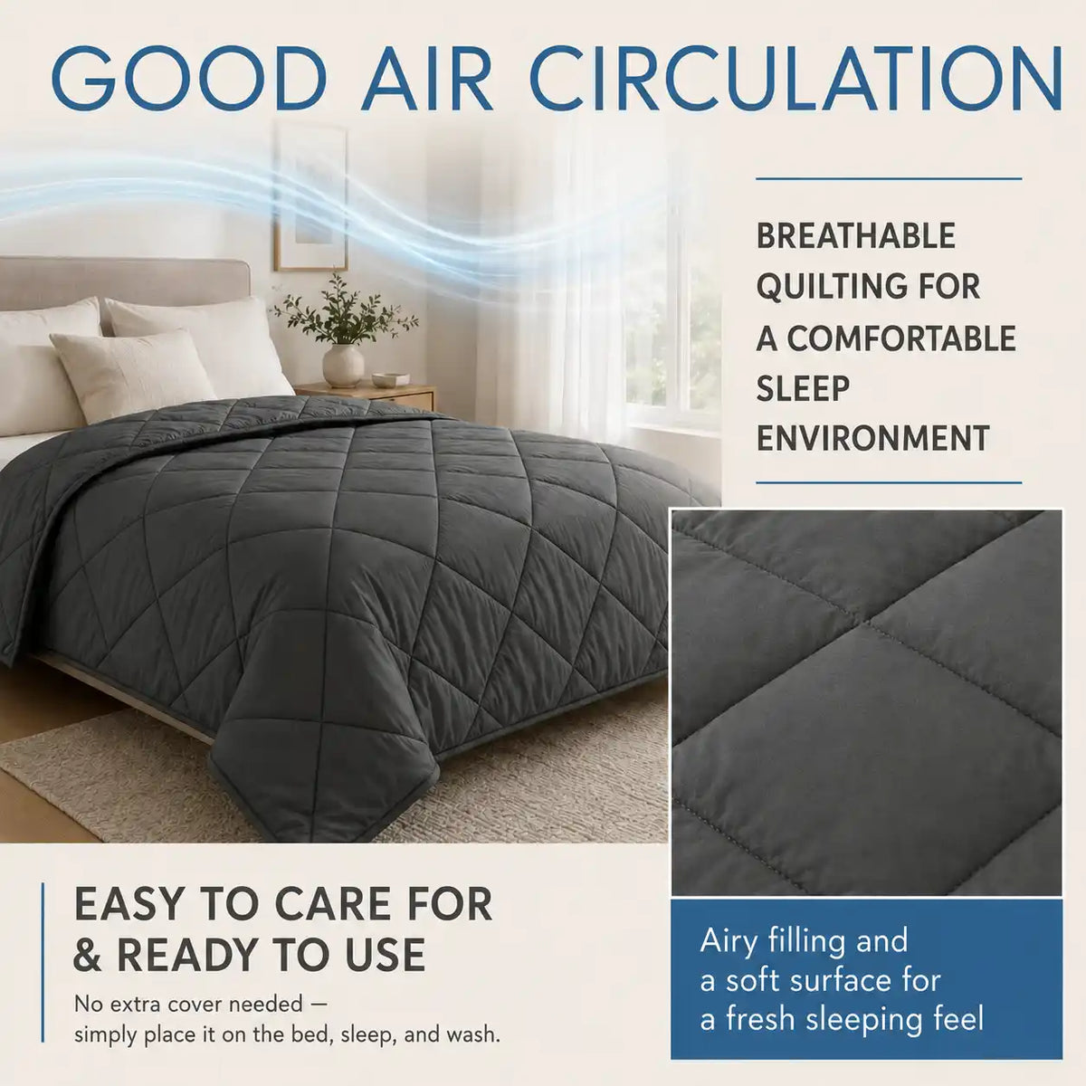Machine washable — cooling that lasts